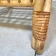 Handcrafted Bamboo lounge chair with leather lacings, Italy 1970s