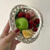 Vintage ceramic fruit basket
