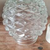 1970s chiseled glass wall light