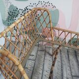 Vintage rattan child bed