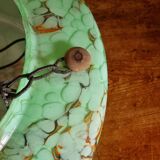 Art deco pendant lamp marbled glass ceiling light