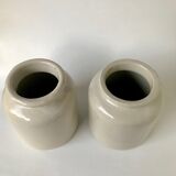 2 pots of varnished sandstone Lab Lagny