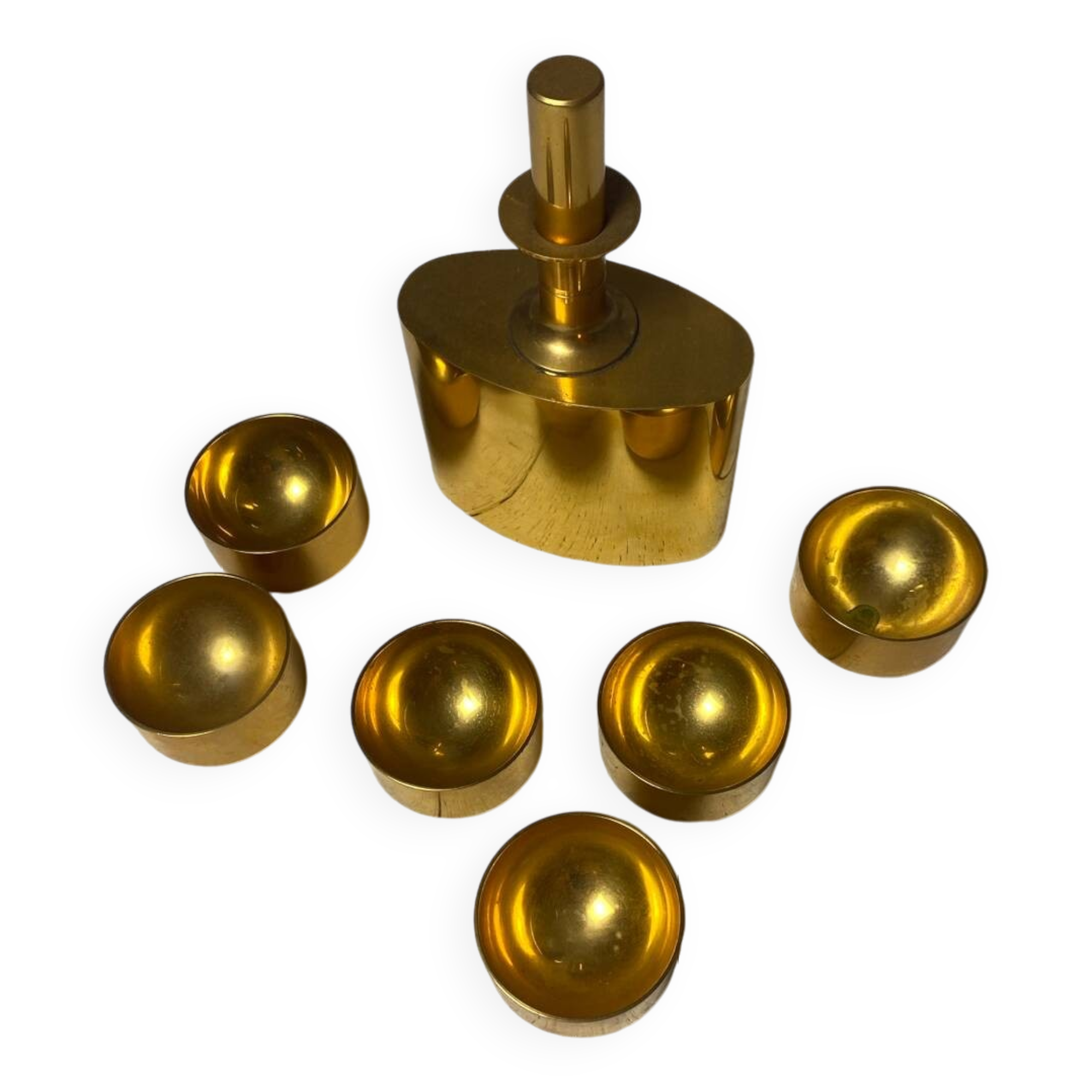 Pierre Forsell for skultuna. Sweden, 1970 gold-plated brass service
