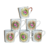 Lot de 6 tasses à fleurs