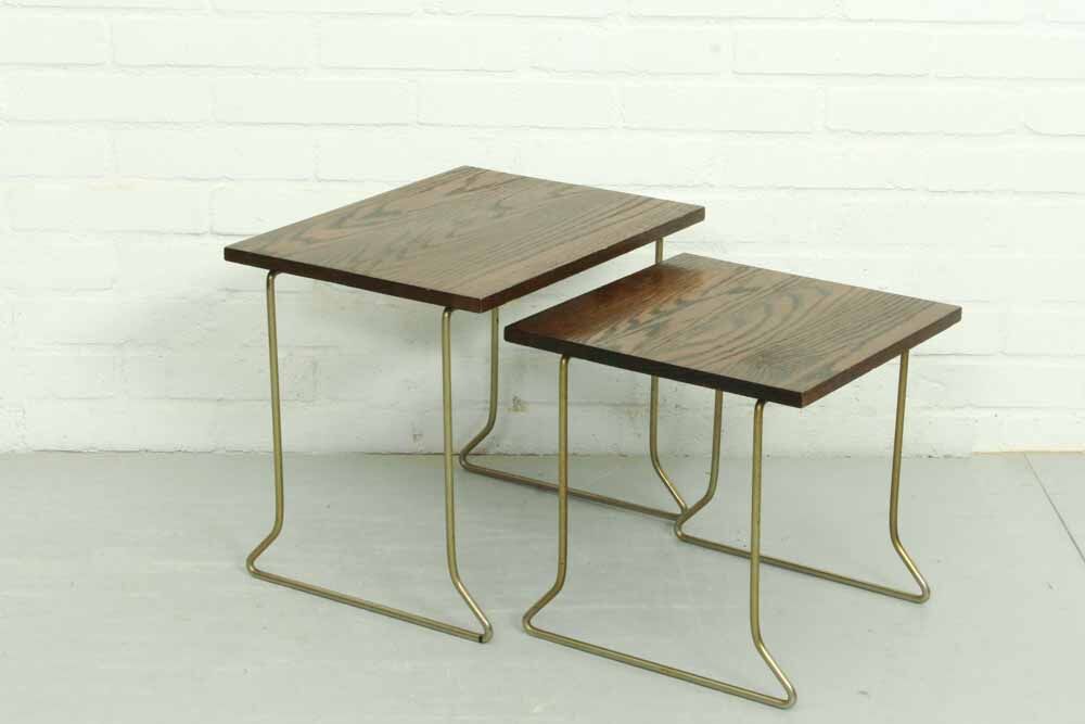 Tables gigognes en bois de teck vintage par Brabantia