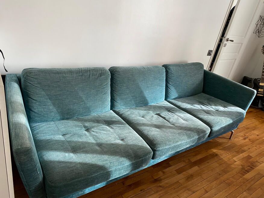 Canapé Boconcept modèle osaka tissu velours turquoise - napoli | Selency