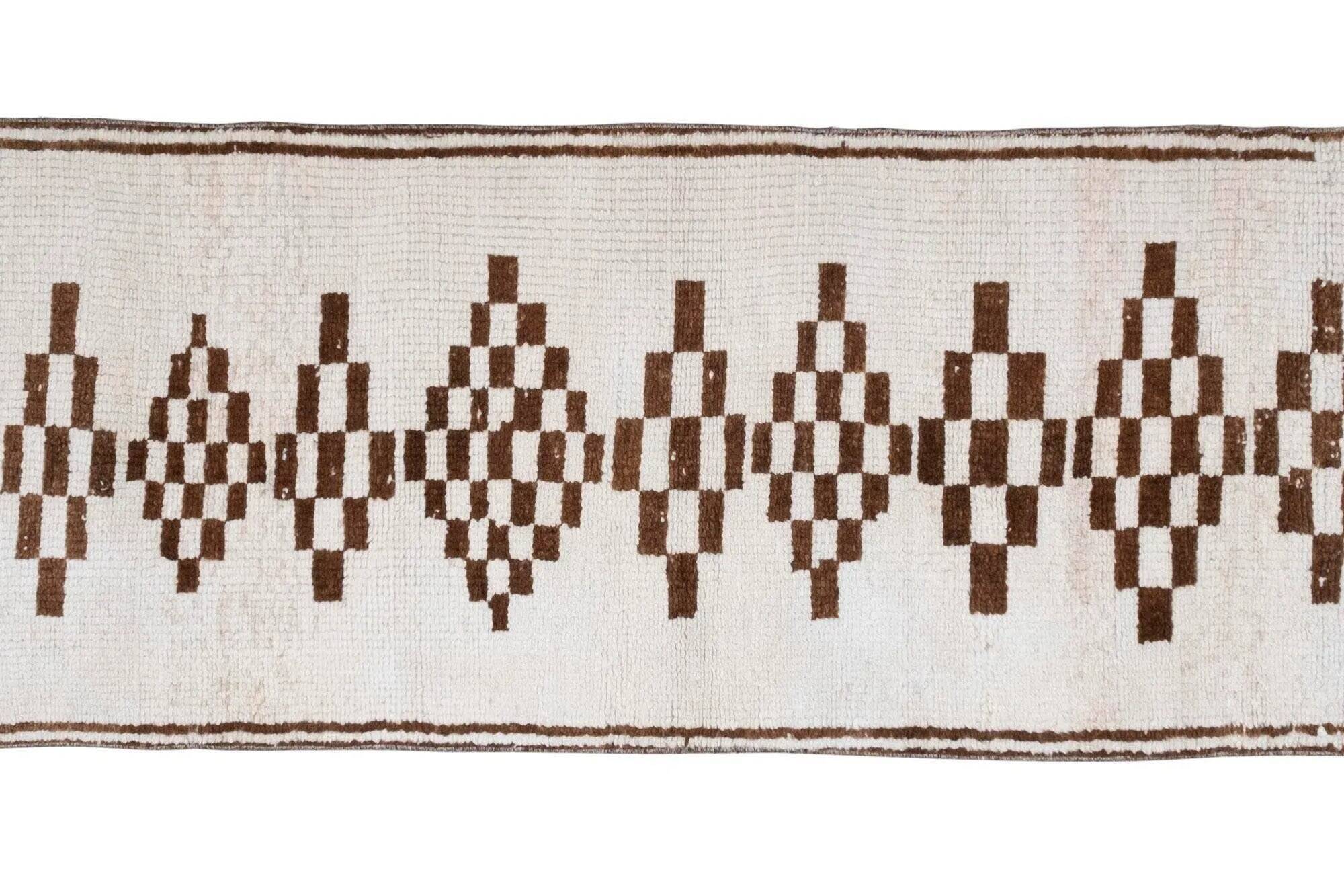 Vintage Turkish hallway rug 83x338 cm