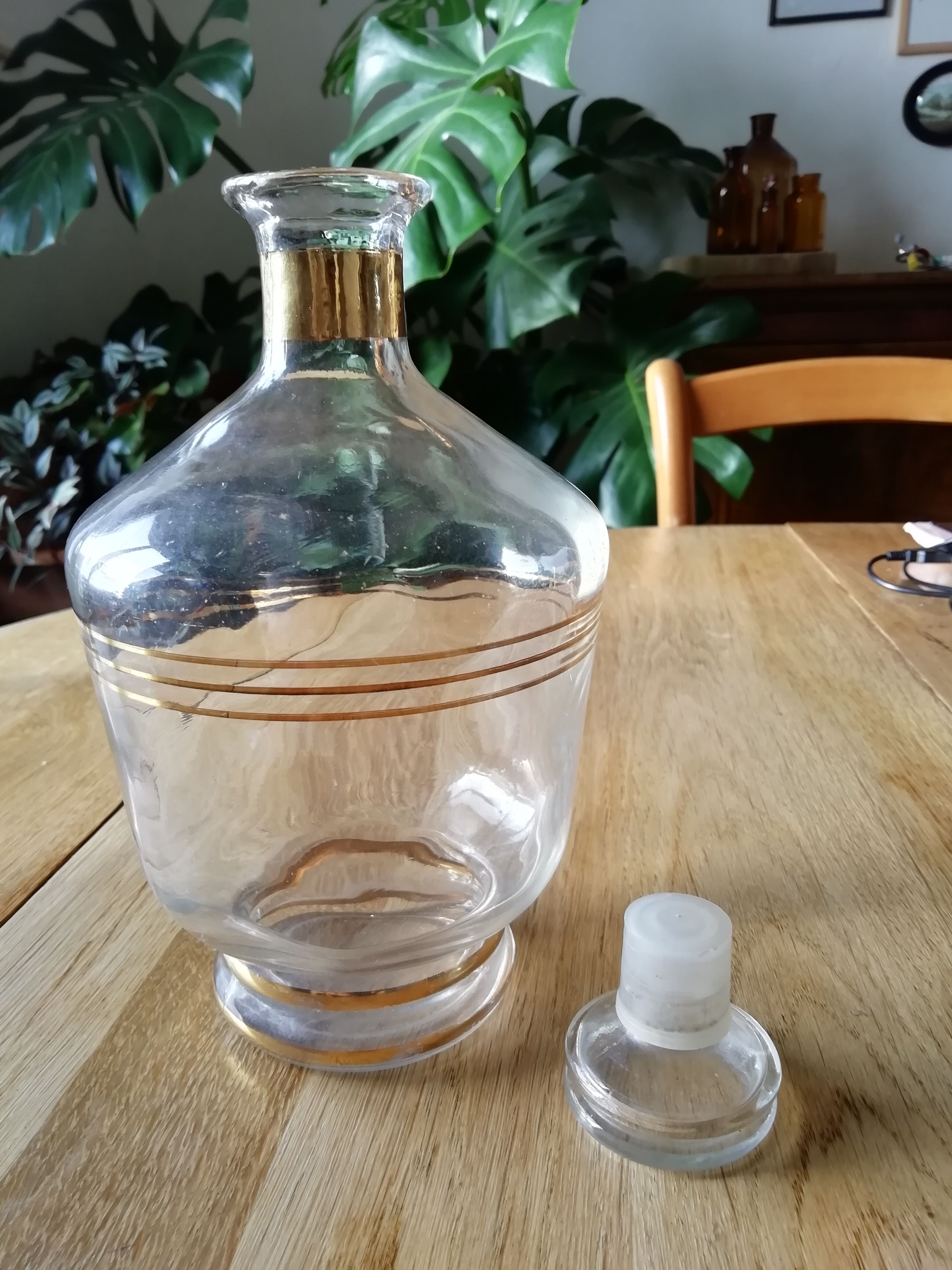 Carafe with a golden net