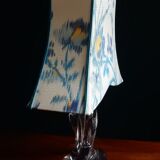Table lamp Lampshade fabric Ikat and its crystal foot
