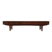 Walnut lowboard, Danish design, 1970s, manufactured in Denmark