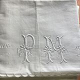 Embroidered sheet PM scalloped edge triple day central seam