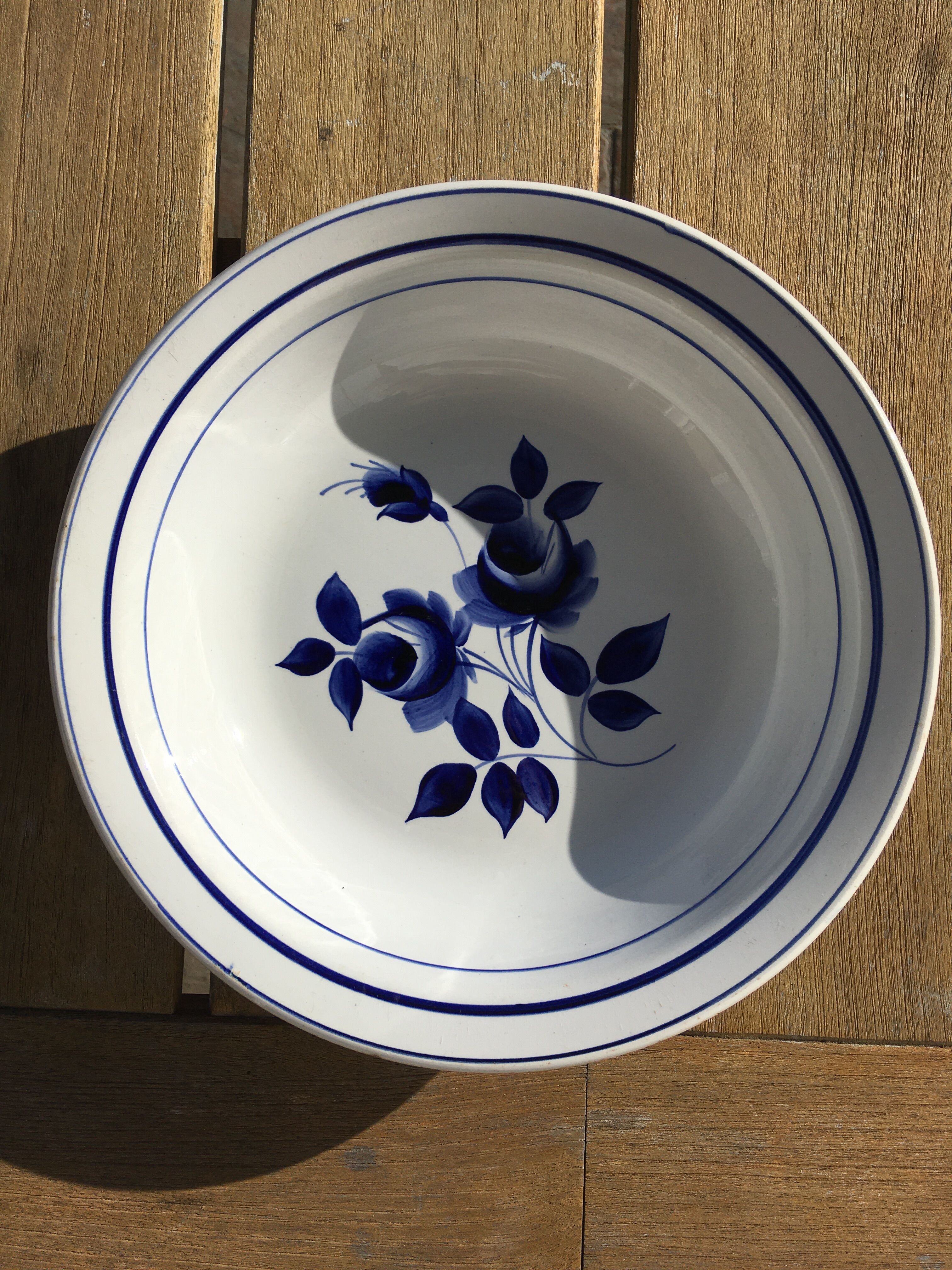 Plat roses bleues Moulin des Loups