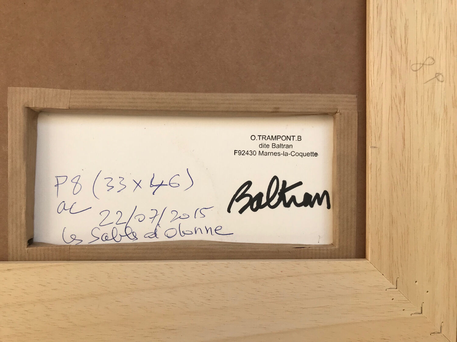 Acrylic painting by odile trpont, also known as baltran (1942). les sables d'olonne.