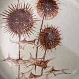 Set of 4 vintage stoneware plates, “Thistles” model