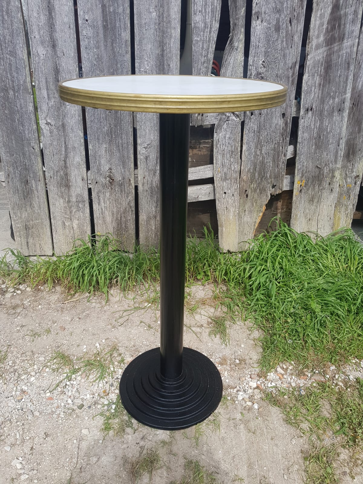 Ancient table eat standing art deco pied fonte noir - vintage formica plateau
