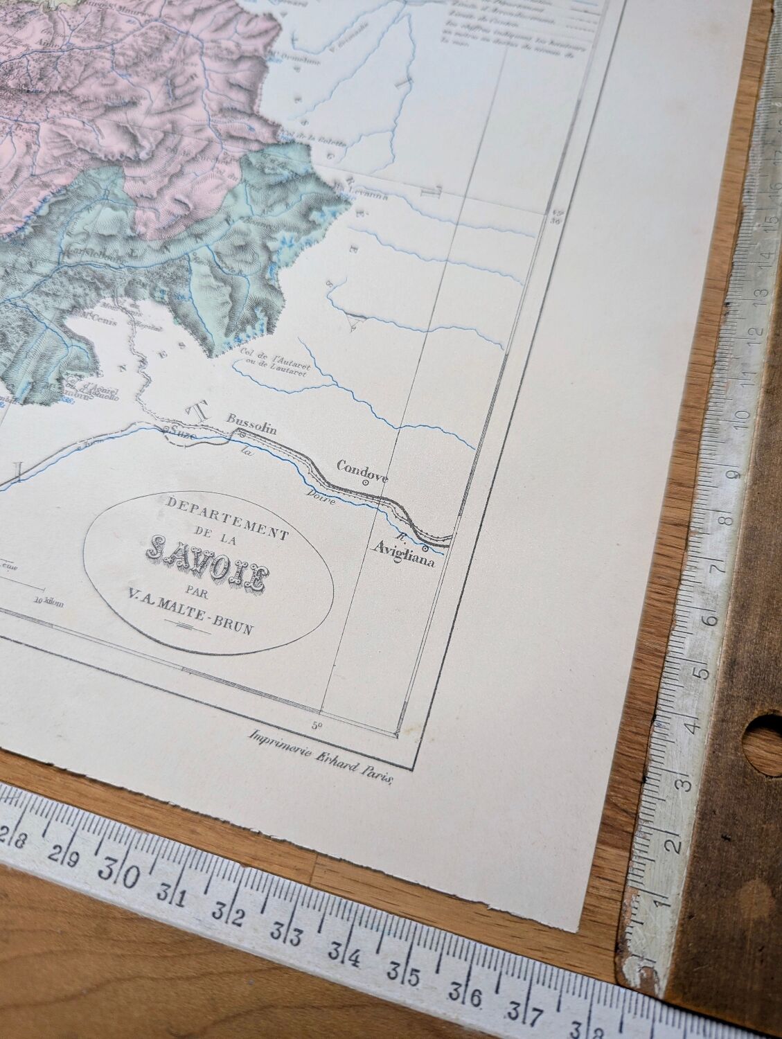 Savoie, map printed in 1883.