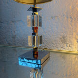 Art Deco lamp in chrome and crystal