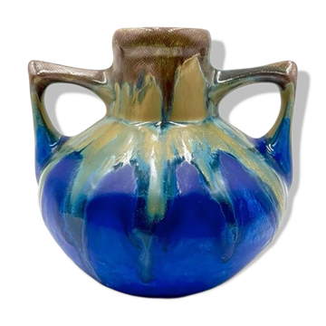 Glazed stoneware vase by Gilbert Méténier, early 20th century.
