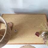60's double-sided rattan desk