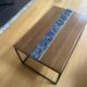 Walnut straw coffee table