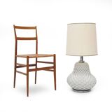 Artichoke table lamp in white ceramic, 1970s