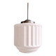 Large Art Deco pendant light in white opaline, 1920s-30s