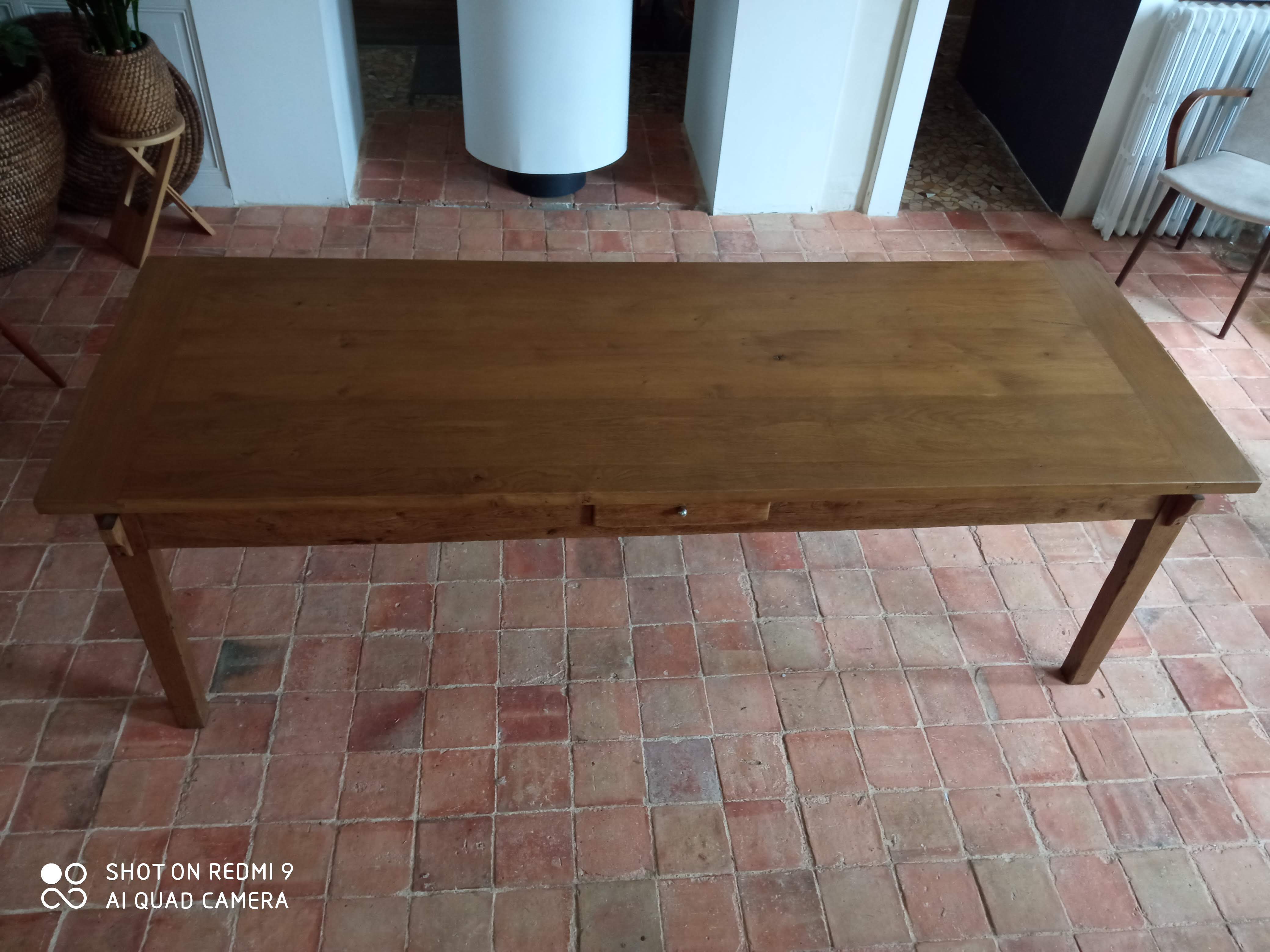 Old oak farmhouse table 80x226 cm