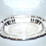 WMF Oval dish vintage tray in silver metal - scalloped net model 34cm