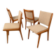 Set of four Cane Back chairs designed by Jens Risom, JO Carlssons, Sweden, 1950s