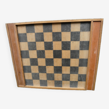 Old wooden checkers game