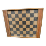 Old wooden checkers game