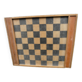 Old wooden checkers game