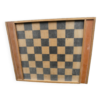 Old wooden checkers game