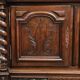 Carved wooden trouser cabinet – Twisted columns – Marble top