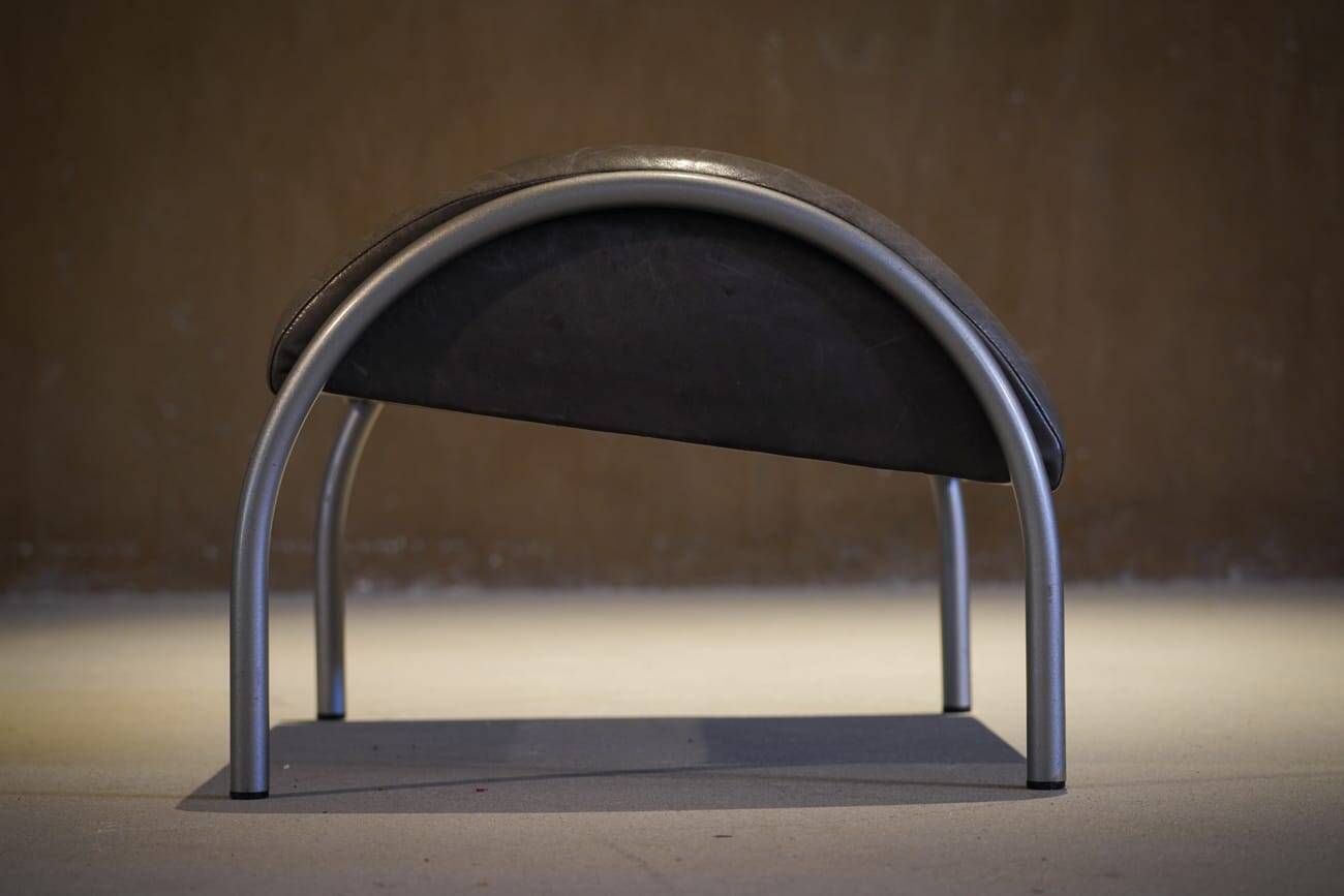 Fauteuil et repose-pieds COR Zyklus vintage par Peter Maly, Allemagne, années 1980.