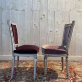 Set of 8 Louis XVI style chairs, Trapeze model