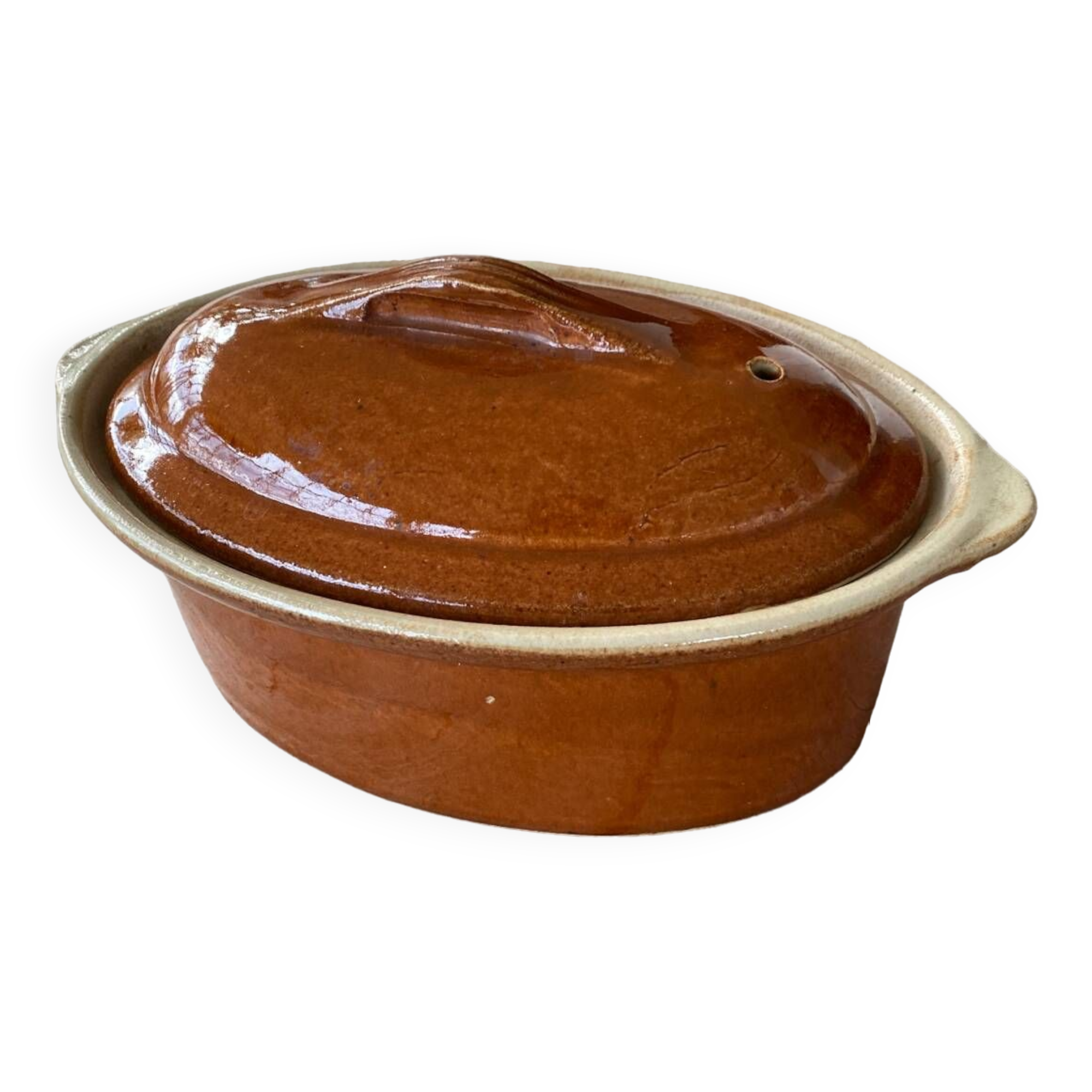 Terrine en terre cuite vernissée Selency