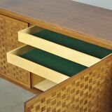Vintage German Rio sideboard in rosewood, woven finish, Leo Bub, 19