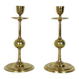Pair of brass candlesticks