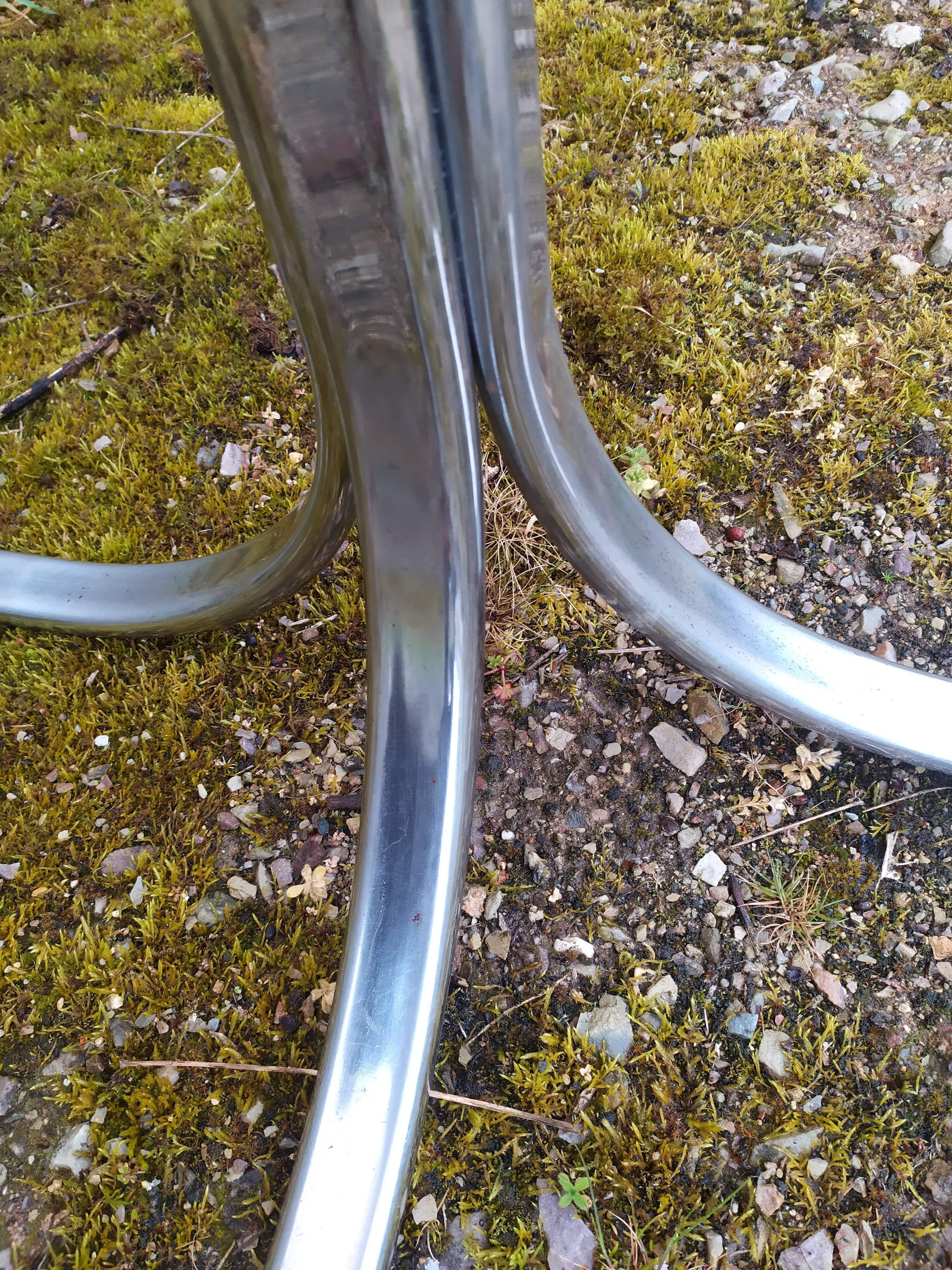 Table en verre années 70