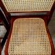 Folding wooden chairs and cannage