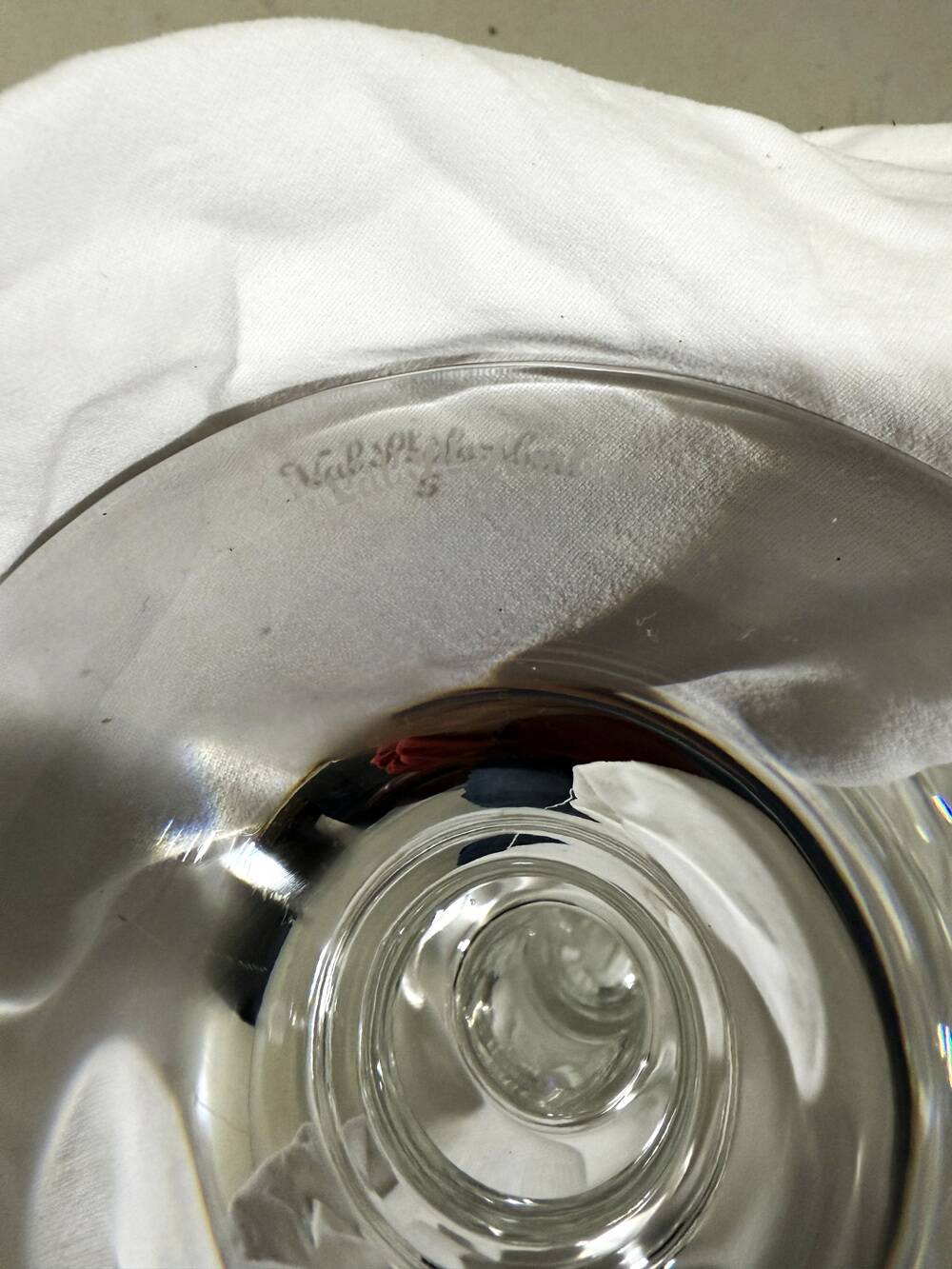Val St Lambert crystal candle holders Belgium 1990’s