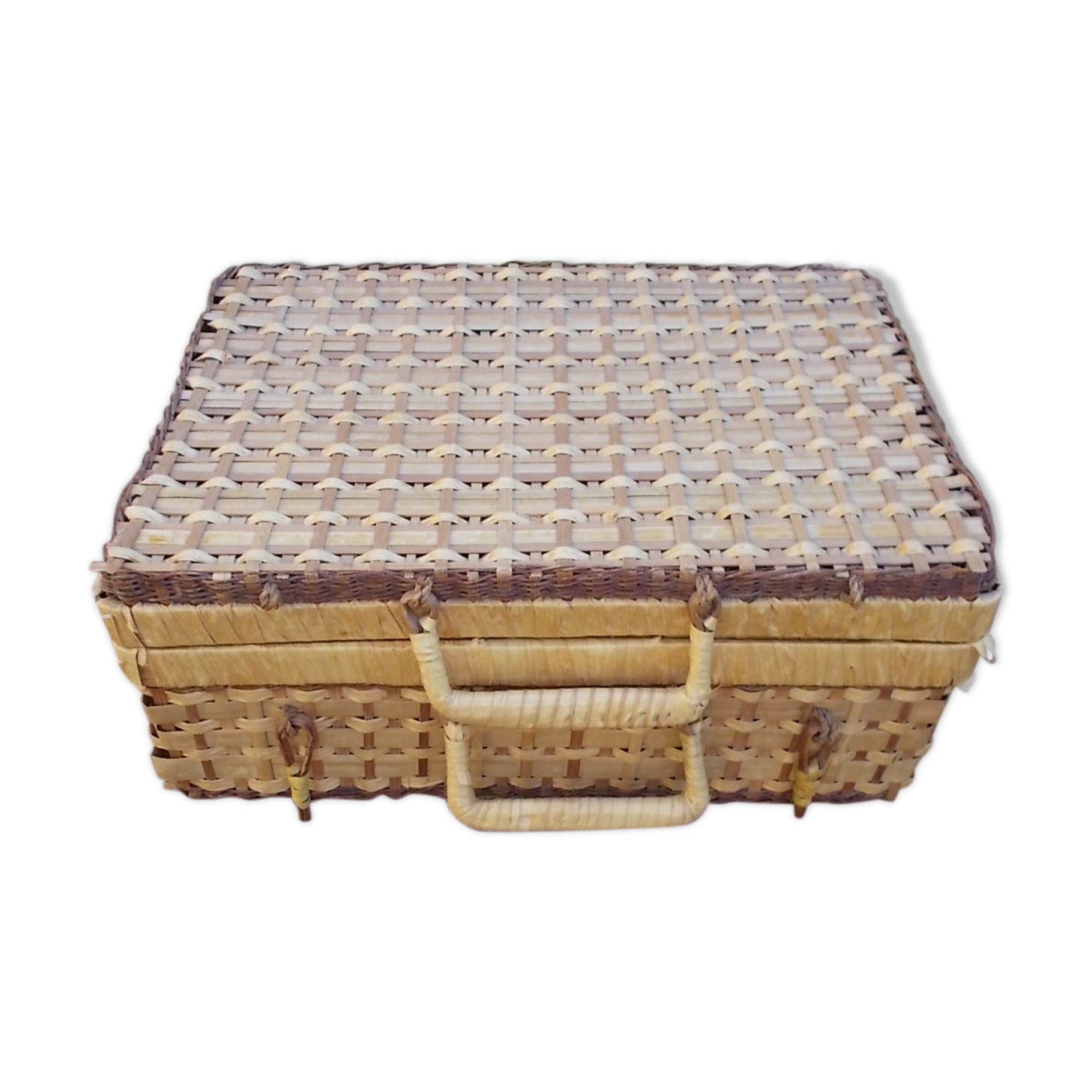 Wicker suitcase