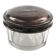 Art Deco pill box, crystal, silver-plated copper, Poland, 1930s
