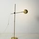 Scandinavian brass floor lamp with adjustable arm