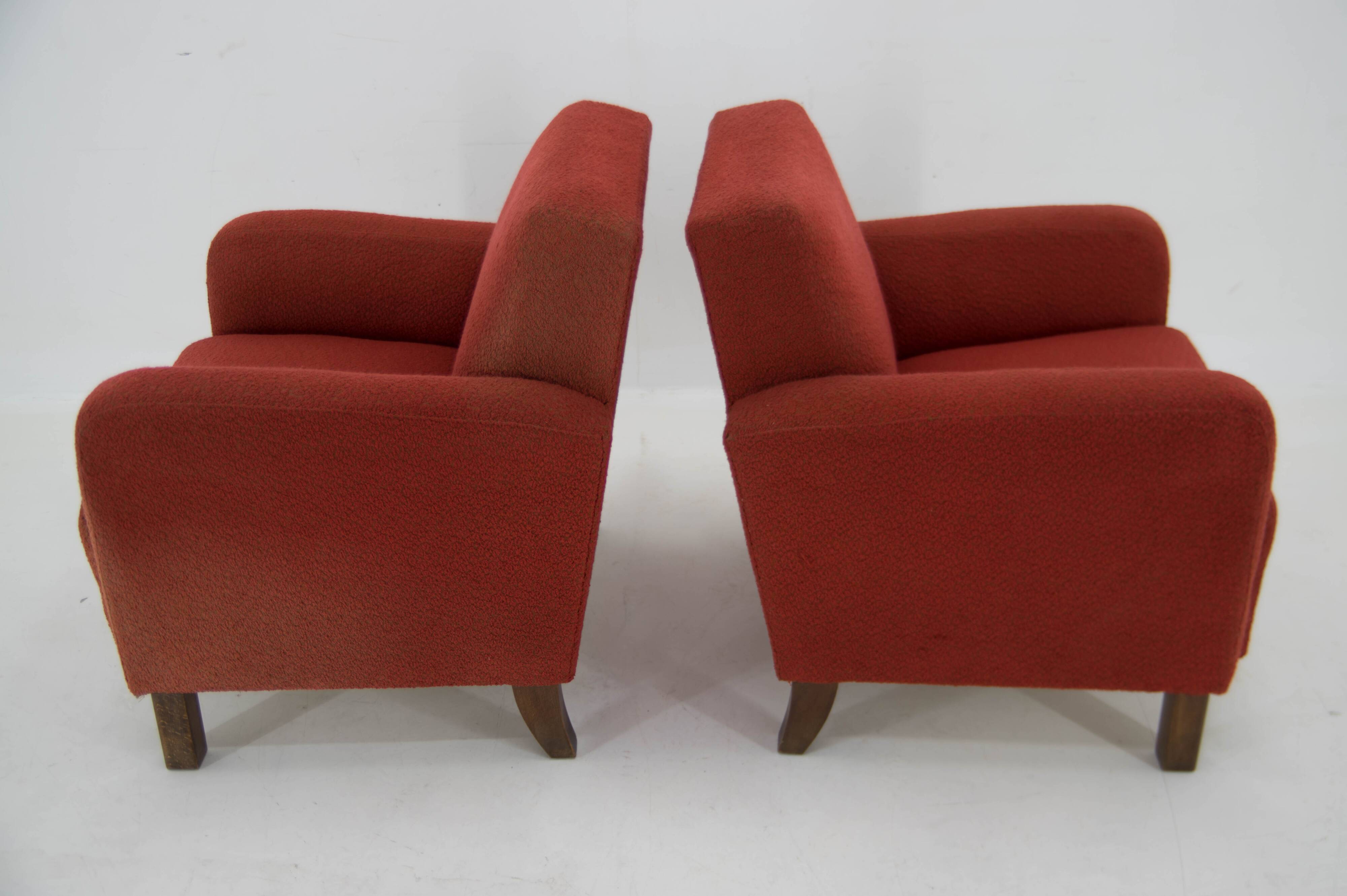 Set of Two Art Deco Armchairs by Halabala for UP Zavody, 1930s