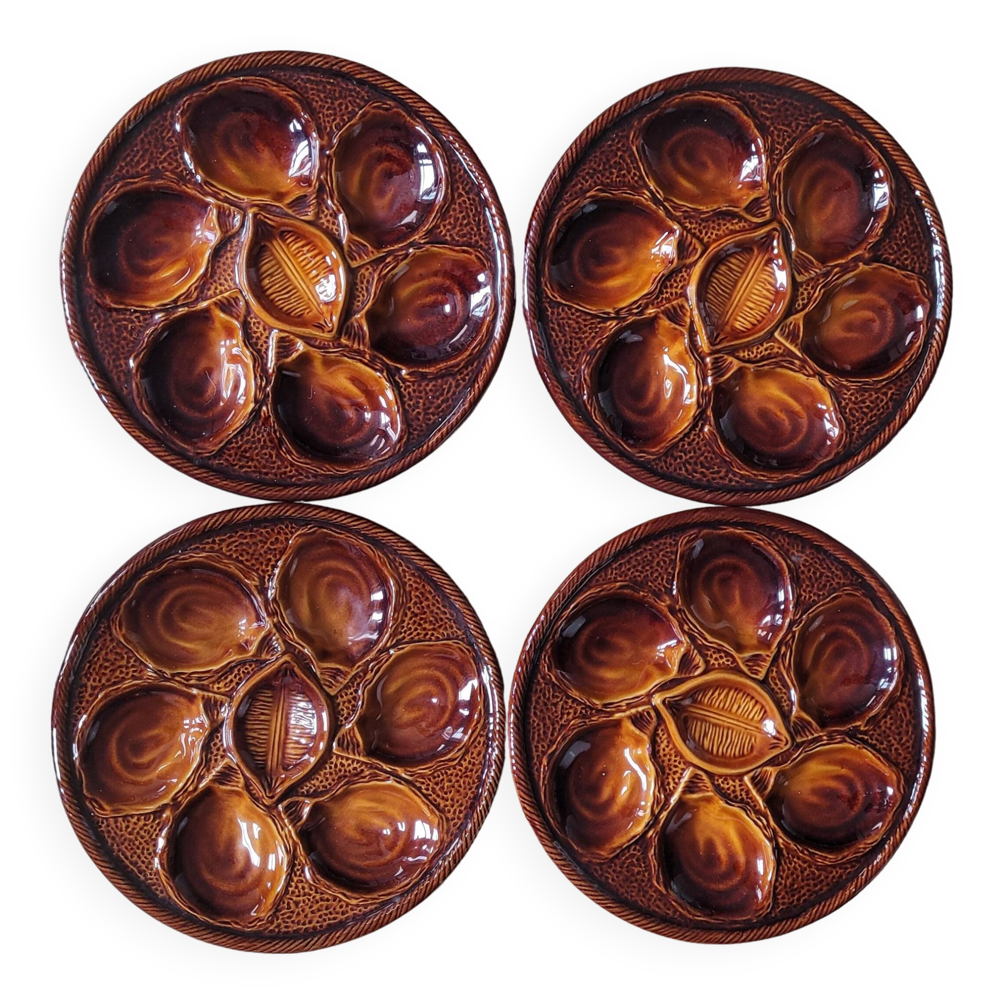 La Redoute x Selency set of 4 oyster plates