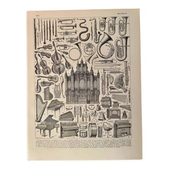 Lithograph on musical instruments - 1920