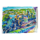 Pierre Lacroux (1909-1993) Gouache 24 x 32 cm - Beaulieu sur Mer 1981