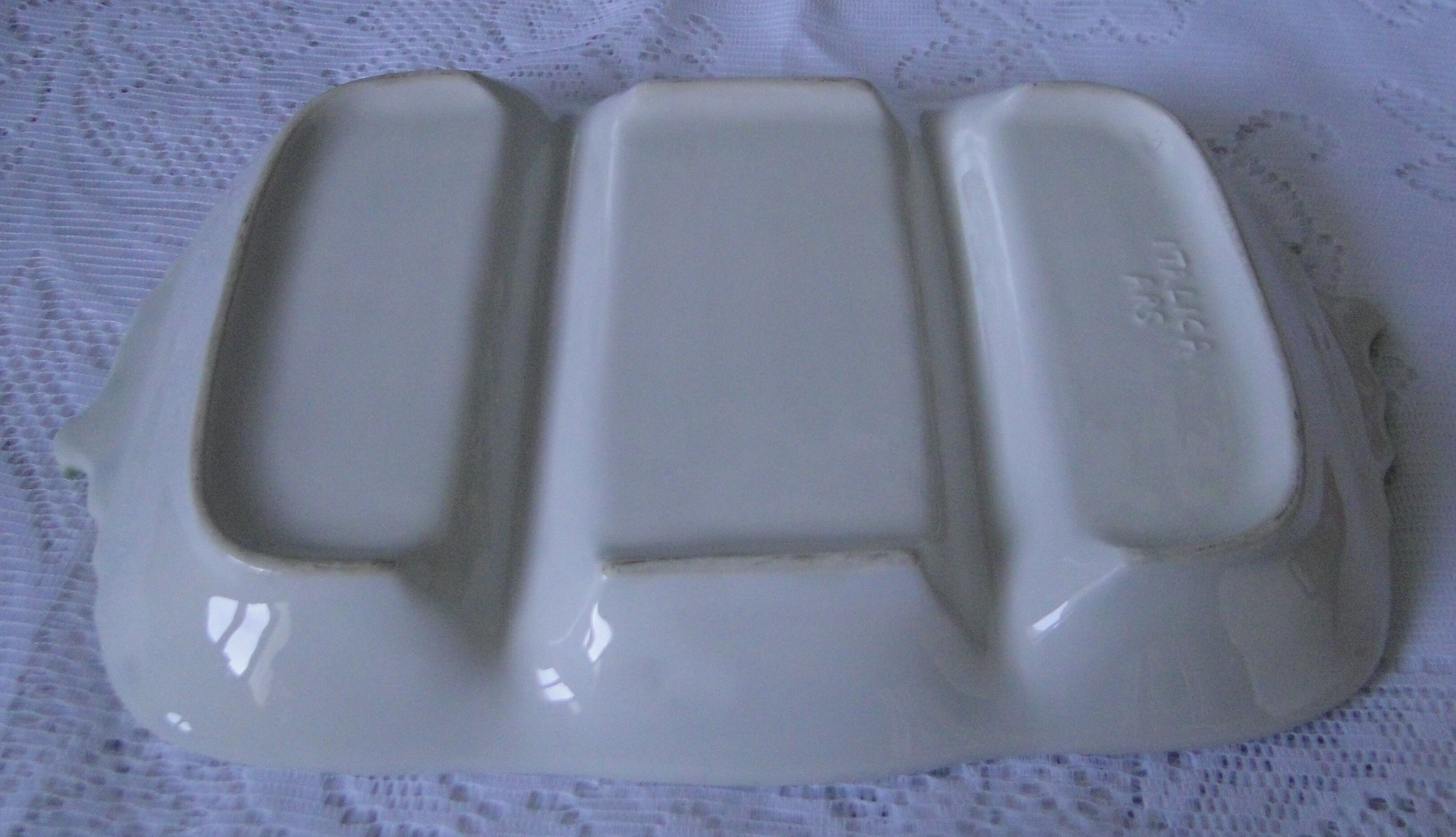 Rectangular servant 3 compartments italian slurry
